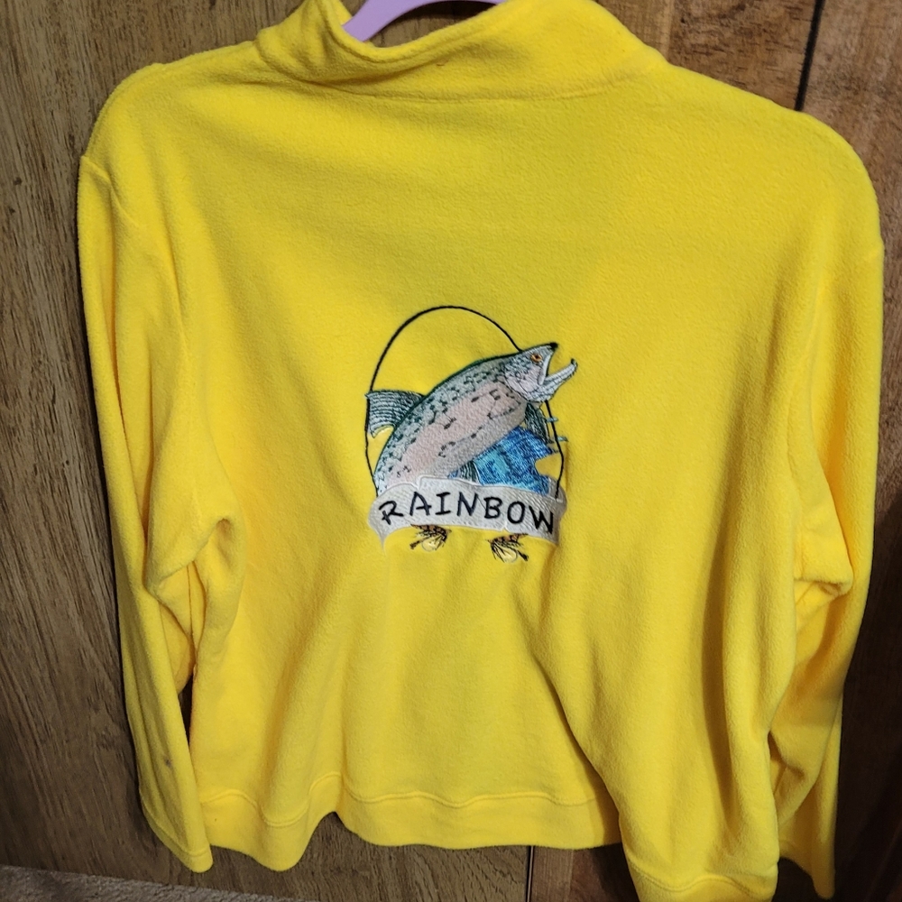 Yellow fleece jacket
